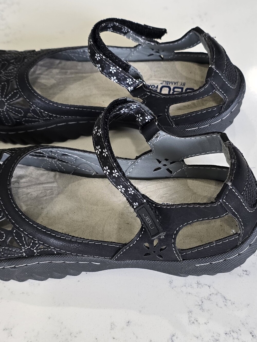JBU by Jambu Wildflower Mary Jane Slip on Floral Hook  Loop Shoes Womens 7.5 M - Picture 5 of 13